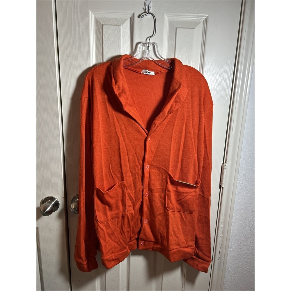 New Bode Men's MSZ Homme Orange‎ Cardigan Front Pocket Size M Grandpacore